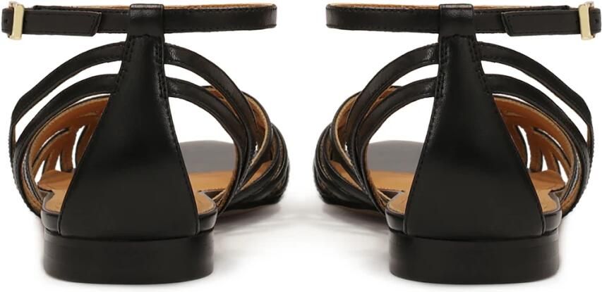 Kazar Zwarte leren sandalen met een fijne bovenkant