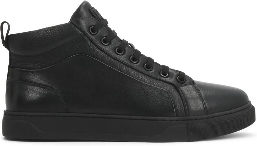 Kazar Zwarte leren sneakers met hoge schacht