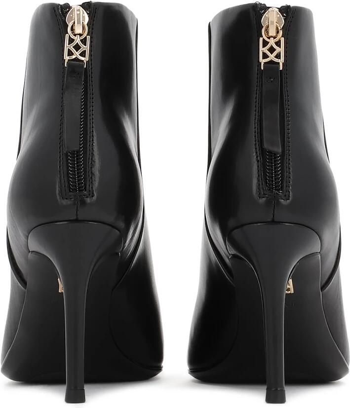 Kazar Zwarte leren stiletto laarzen met rits aan de achterkant