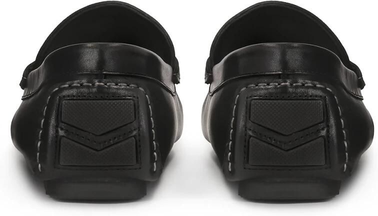 Kazar Zwarte mocassins met hiel-overlay