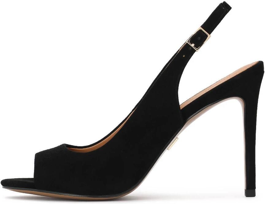 Kazar Black pumps with open heel and peep toe nose - Foto 2