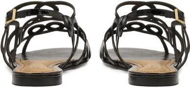 Kazar Zwarte sandalen Emily met platte zool