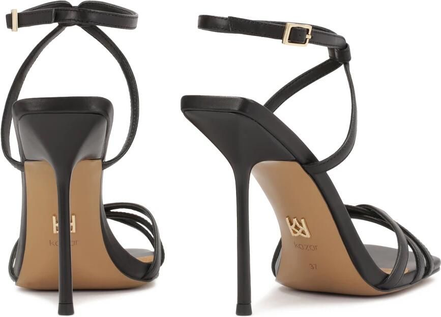 Kazar Zwarte sandalen met een slanke hak