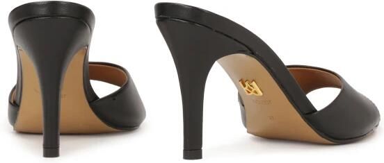 Kazar Zwarte slippers met een brede band