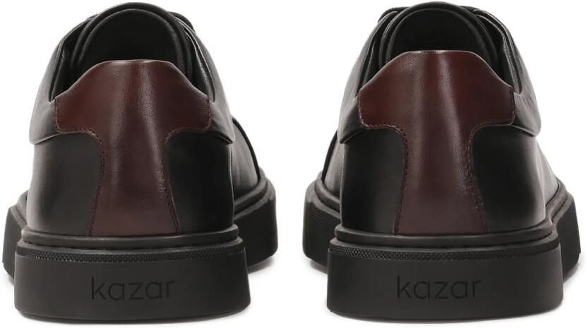 Kazar Zwarte sneakers met bruine inzet