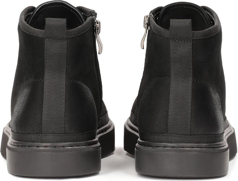 Kazar Zwarte sneakers met enkelhoog bovenwerk