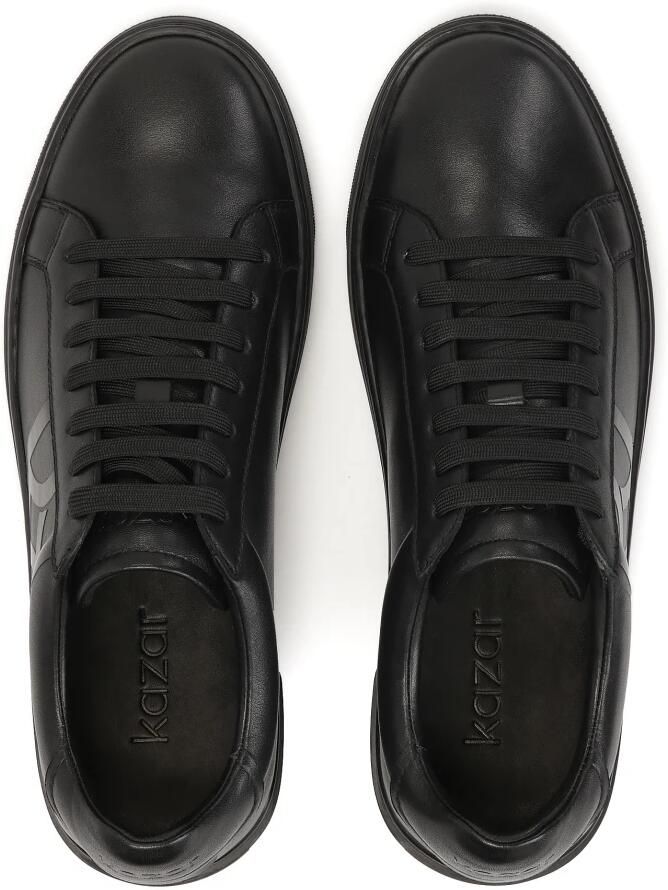 Kazar Zwarte sneakers met groot monogram - Foto 2