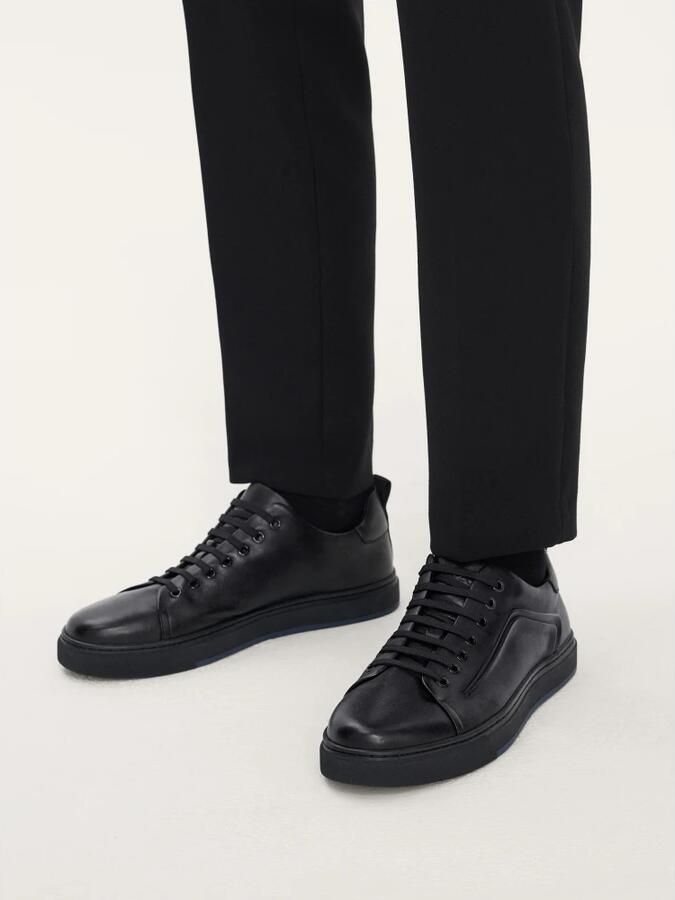 Kazar Zwarte sneakers met reliëfpatroon voor heren.Dit product valt groot uit. - Foto 3