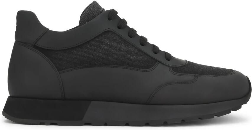 Kazar Zwarte sneakers van gecombineerd materiaal
