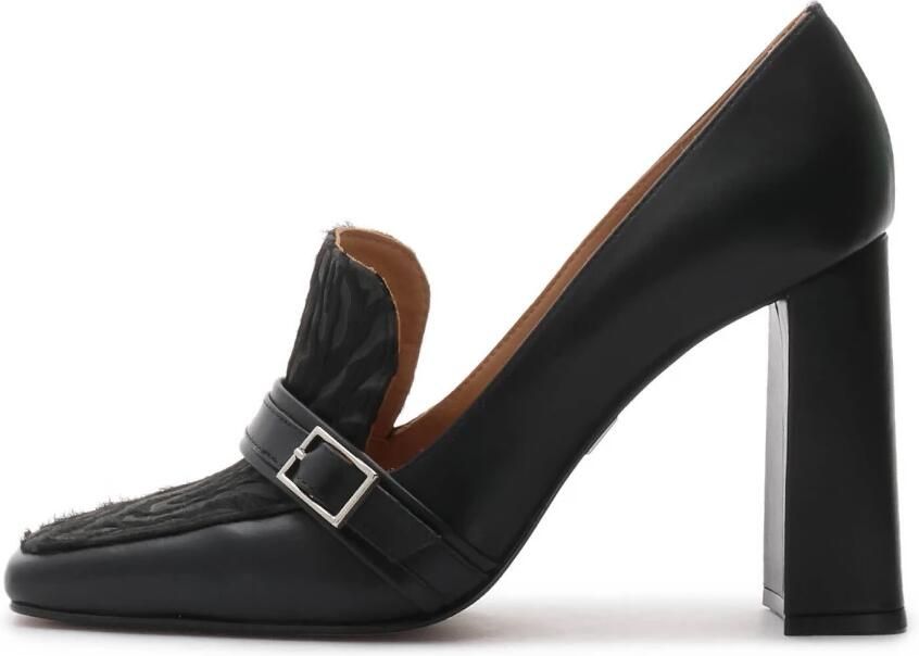 Kazar Zwarte stiletto pumps met dierenprintaccenten.Dit product valt groot uit. - Foto 2