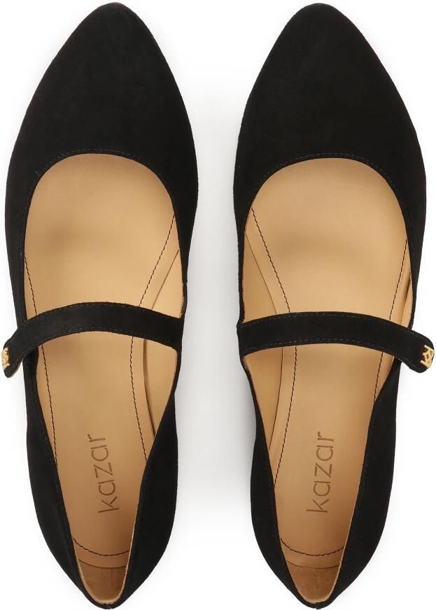 Kazar Zwarte suède ballerina's in Mary Jane-stijl - Foto 2
