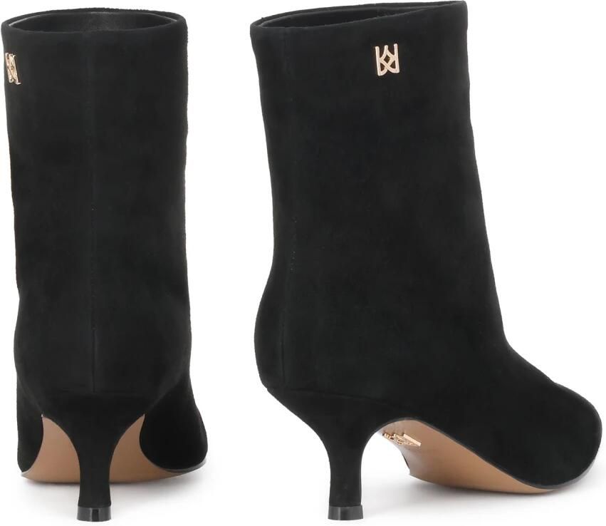 Kazar Zwarte suède laarzen met monogram van