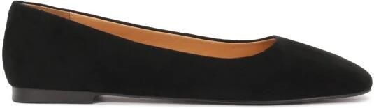 Kazar Zwarte suède pumps met vierkante neus