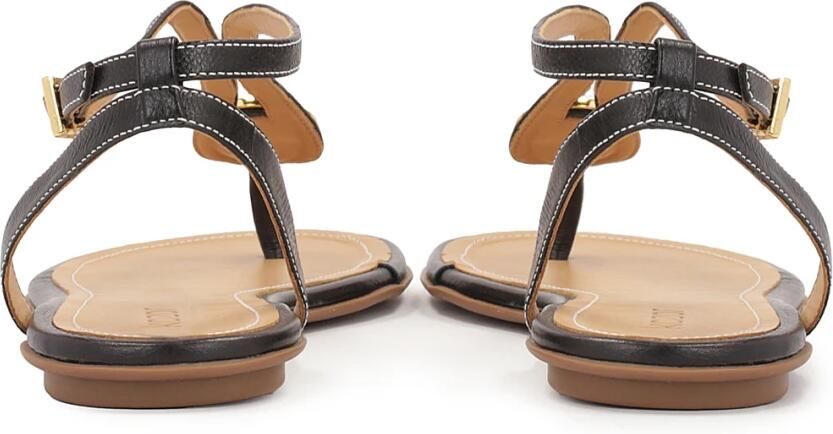 Kazar Zwarte teenslippers