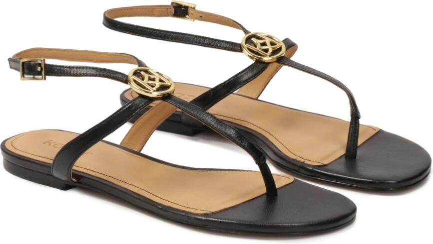 Kazar Zwarte teenslippers in flipflop-stijl