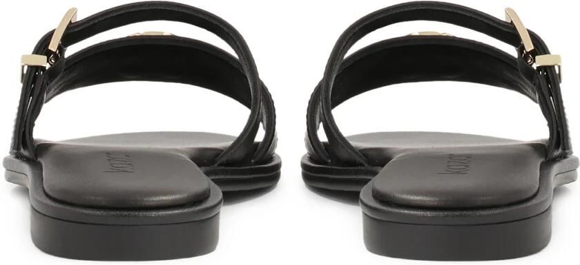 Kazar Zwarte teenslippers met twee bandjes