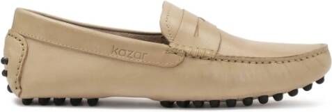 Kazar Klassieke beige rijden mocassins