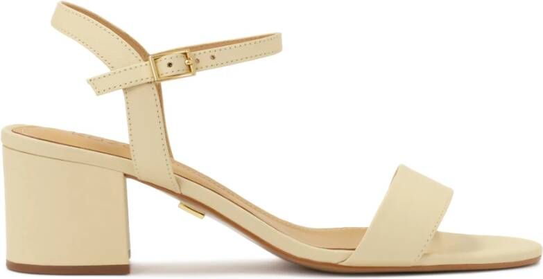 Kazar Klassieke crème sandalen op een lage paal
