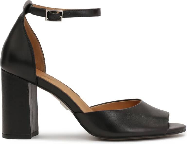 Kazar Klassieke zwarte sandalen met brede band