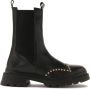 Kazar Laarzen met instap bovenwerk versierd met ronde studs Black Dames - Thumbnail 2