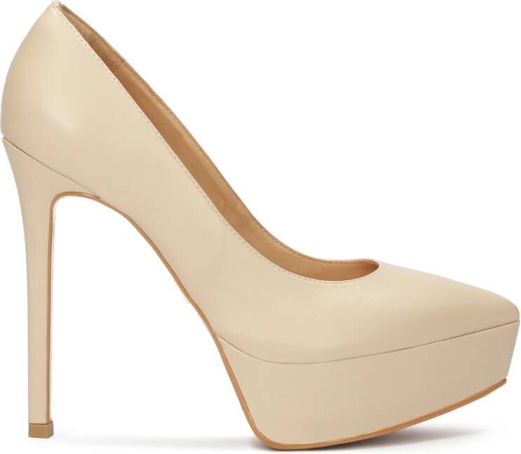 Kazar Leren hoge stiletto pumps met plateau