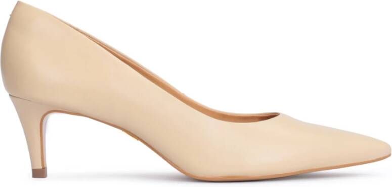 Kazar Leather low-heeled pumps