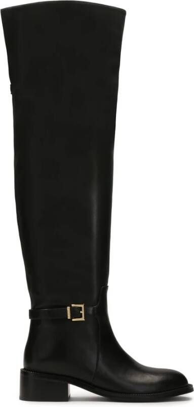 Kazar Leren musketiers met platte hakken