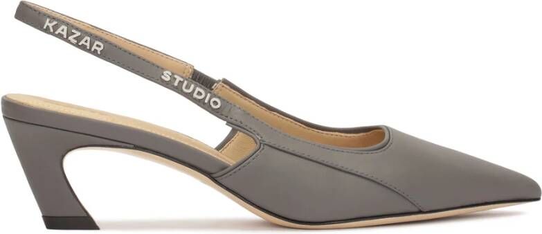 Kazar Studio Leren pumps met open hiel Gray Dames