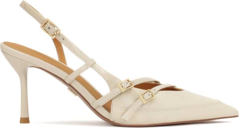Kazar Leren slingback pumps versierd met strepen
