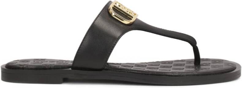 Kazar Leren slippers versierd met monogram