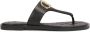 Kazar Leren slippers versierd met monogram - Thumbnail 1