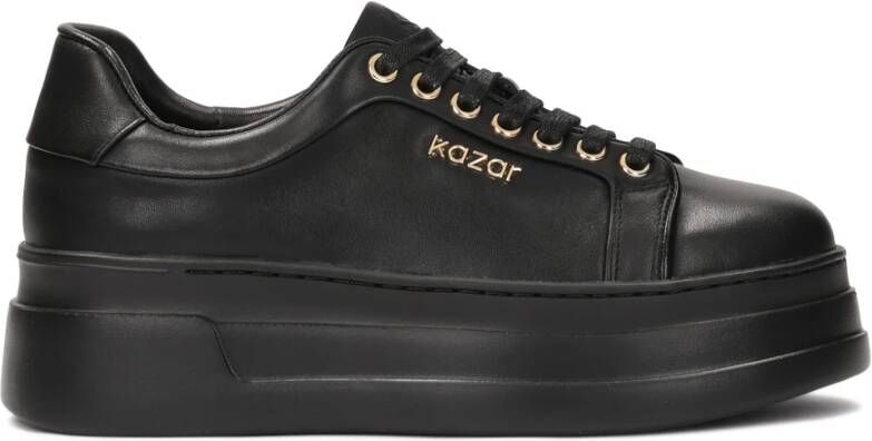 Kazar Leren sneakers op een dikke rechte zool - Foto 2
