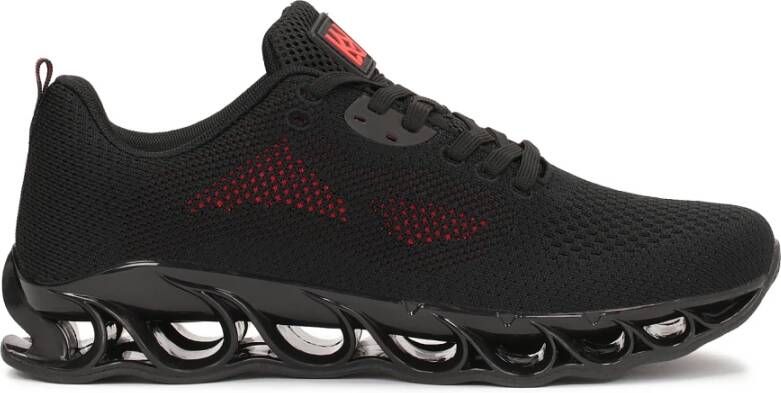 Kazar Lichtgewicht Zwarte Mesh Sneakers