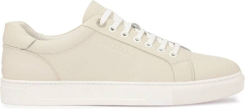 Kazar Lichtgrijze erwtenleren sneakers