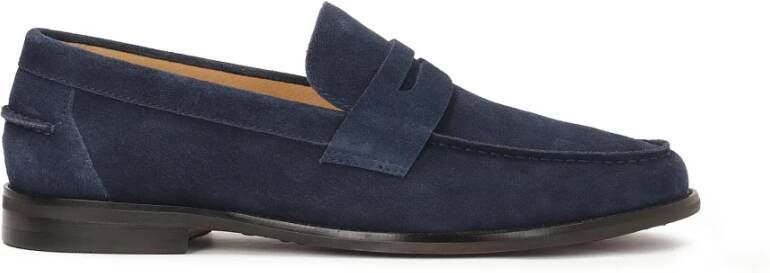 Kazar Marineblauwe suède loafers voor heren