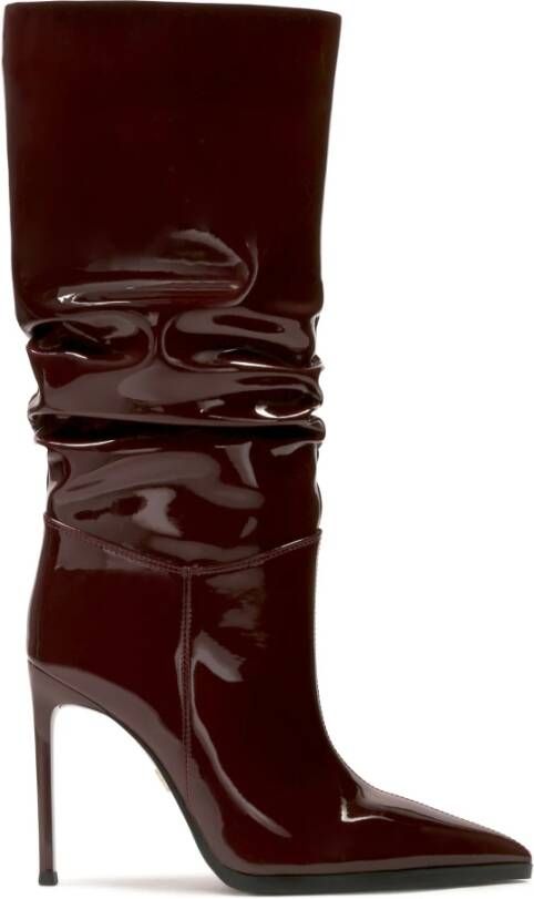 Kazar Maroon laarzen op een slanke stilettohak - Foto 2