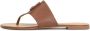 Kazar monogram leren teenslippers - Thumbnail 1