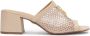 Kazar Muiltjes op brede hak met luchtig mesh materiaal Beige Dames - Thumbnail 2