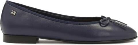 Kazar Navy blauwe ballerina's van natuurlijk leer