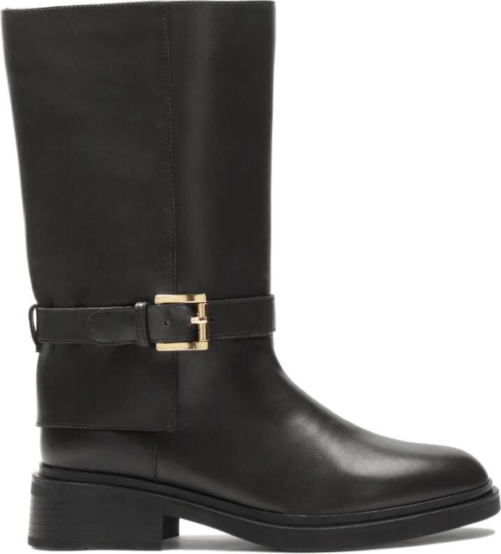 Kazar Platte leren laarzen versierd met een band - Foto 2