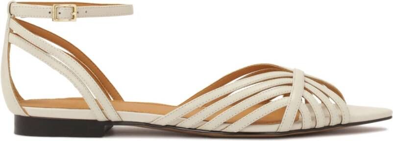 Kazar Platte leren sandalen met verlengde neuzen