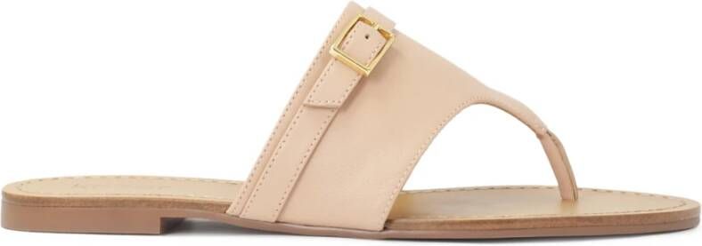 Kazar Platte leren teenslippers