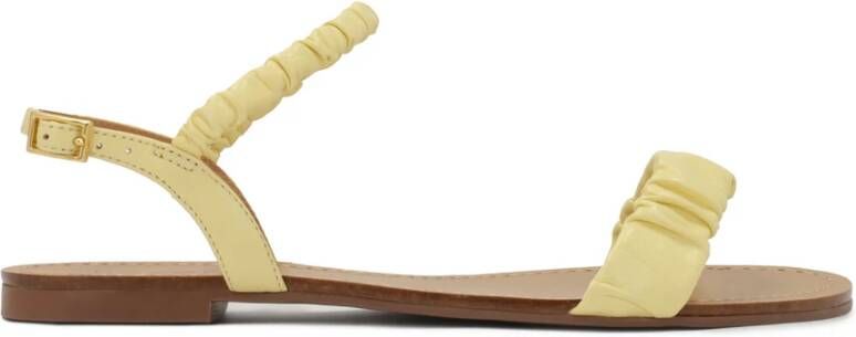 Kazar Platte sandalen met gekreukelde bandjes
