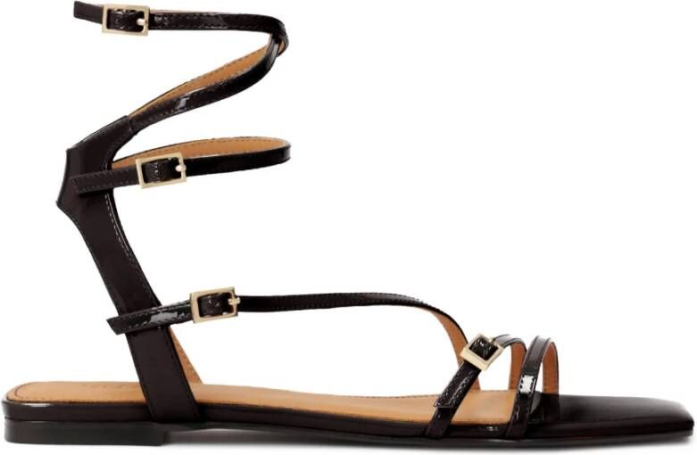 Kazar Platte sandalen van lakleer