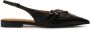 Kazar Platte slingback pumps van zwart leer - Thumbnail 1
