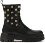 Kazar Ritslaarzen versierd met metalen monogrammen Black Dames - Thumbnail 2