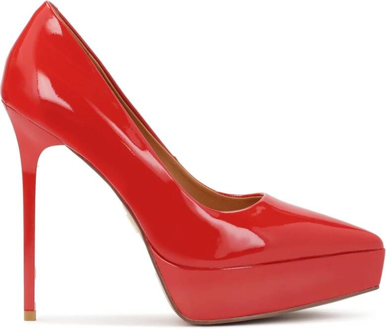 Kazar Rode gelakte platformpumps