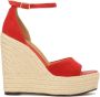 Kazar Rode platform sandalen met hak - Thumbnail 1