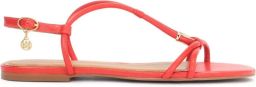 Kazar Rode sandalen op een platte zool met een overhang Red Dames