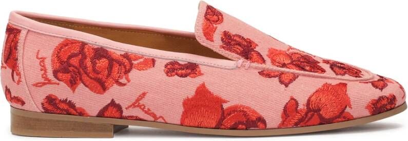 Kazar Roze halfschoenen met rood bloemmotief - Foto 1